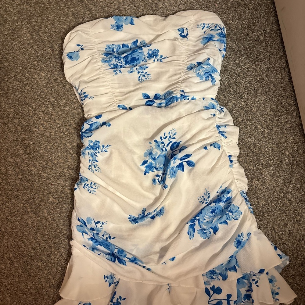 Lucy in the Sky Blue Floral Mini Dress
